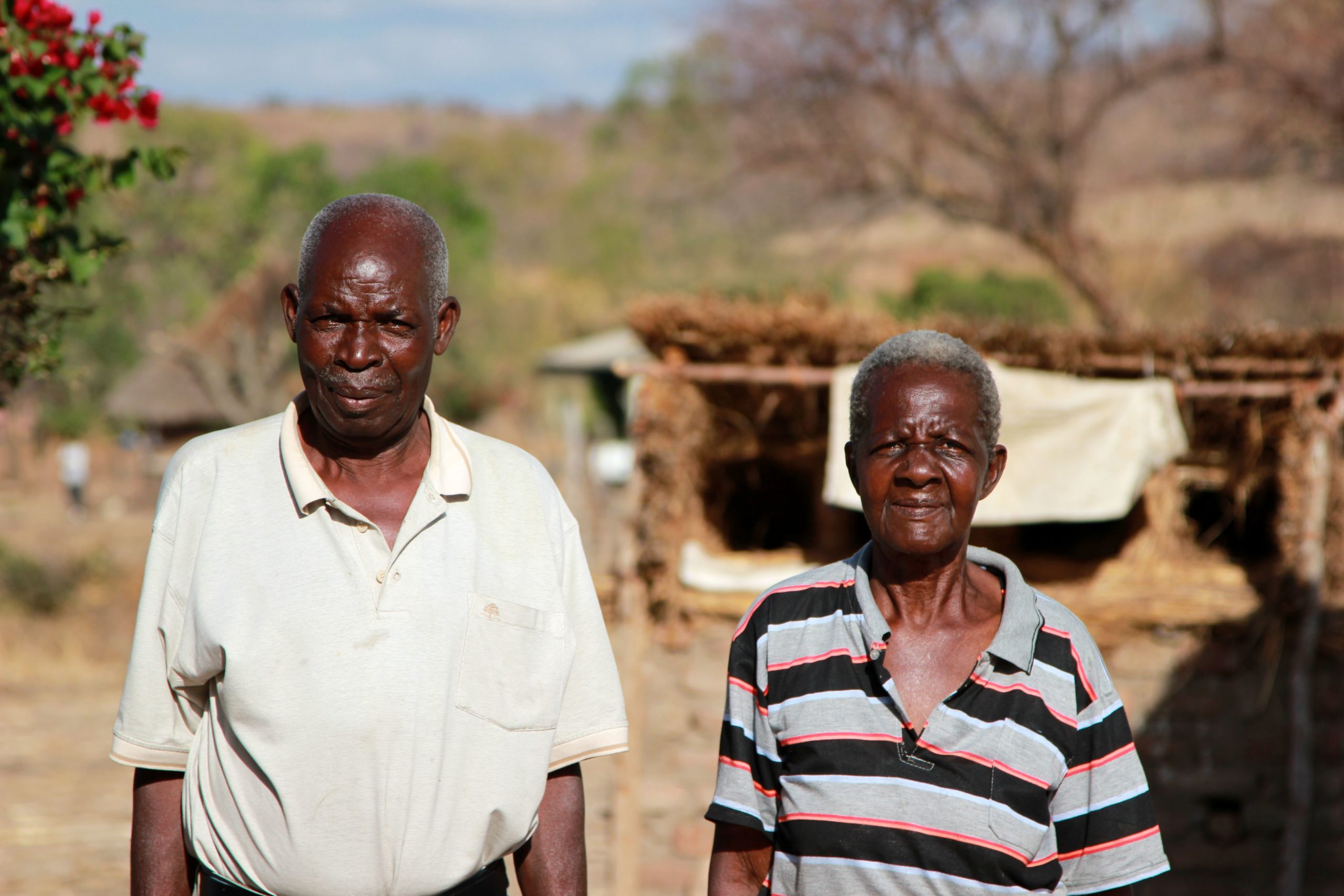 Zimbabwe 2012. Old couple, Mukombwe-Mazwi community.Mt Darwin.